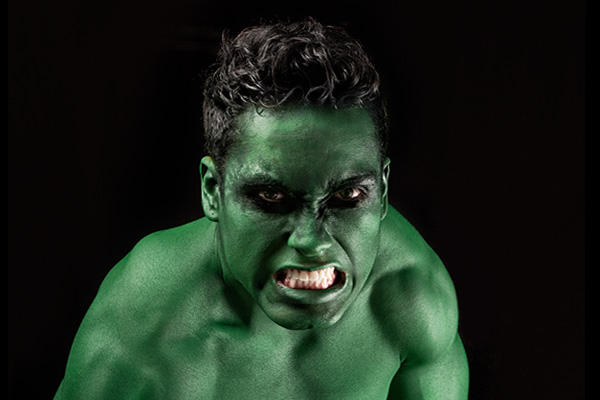 perroamarillo bodypaint hulk