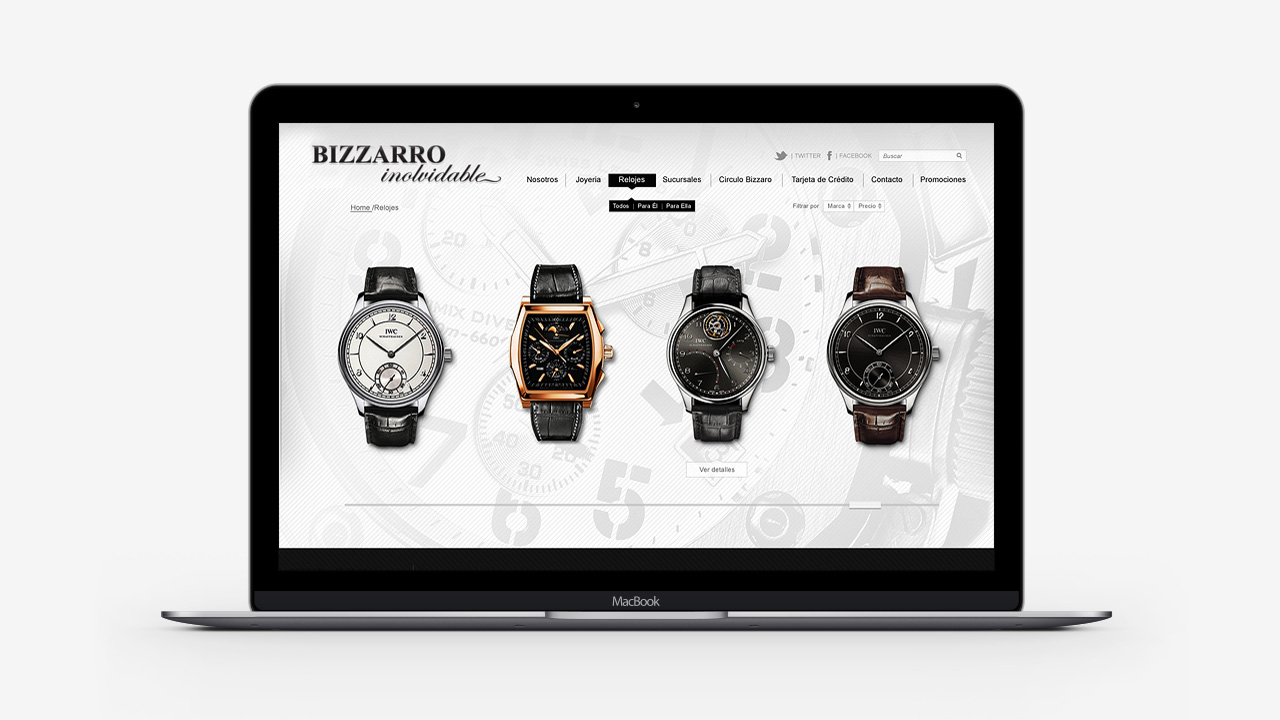 web design joyerias bizzarro estudio perroamarillo