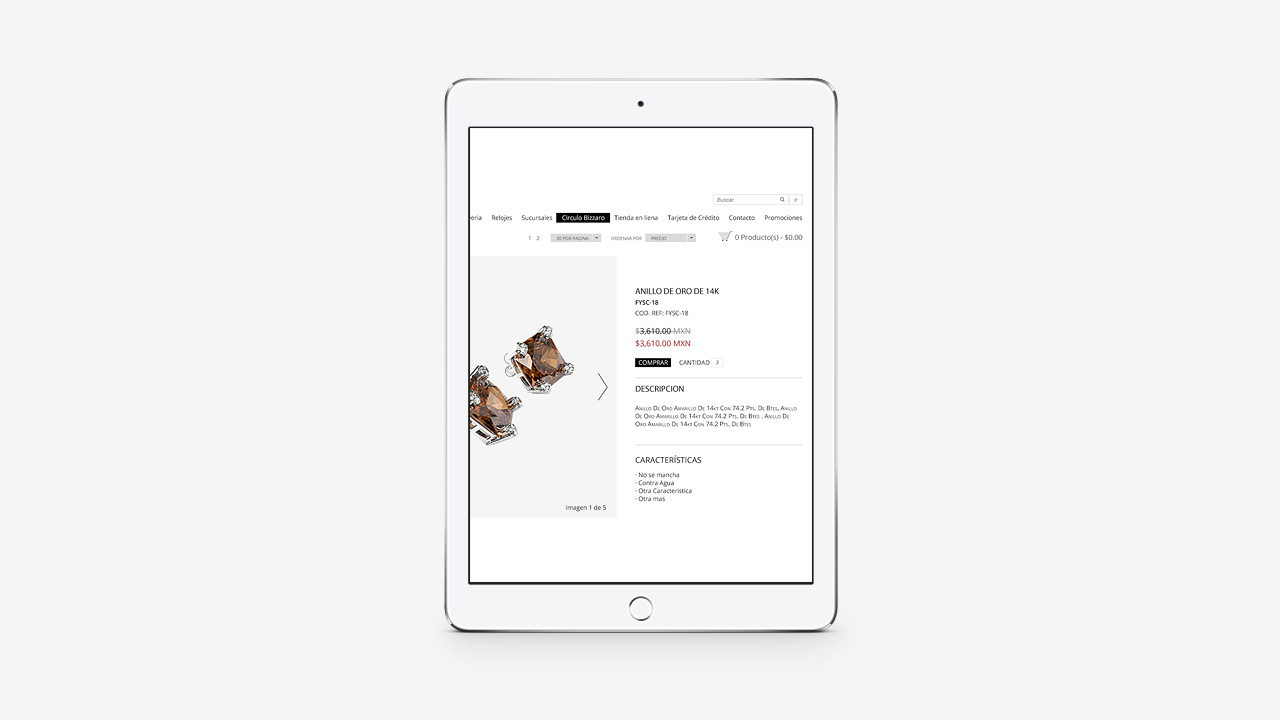 web design joyerias bizzarro estudio perroamarillo